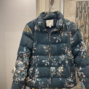 Anthro Floral Fall Puffer